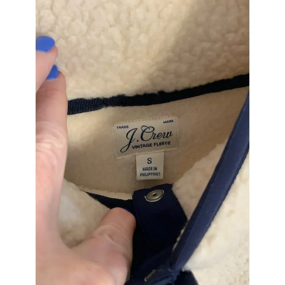 J. Crew Cream Sherpa‎ Pullover Women's size small
